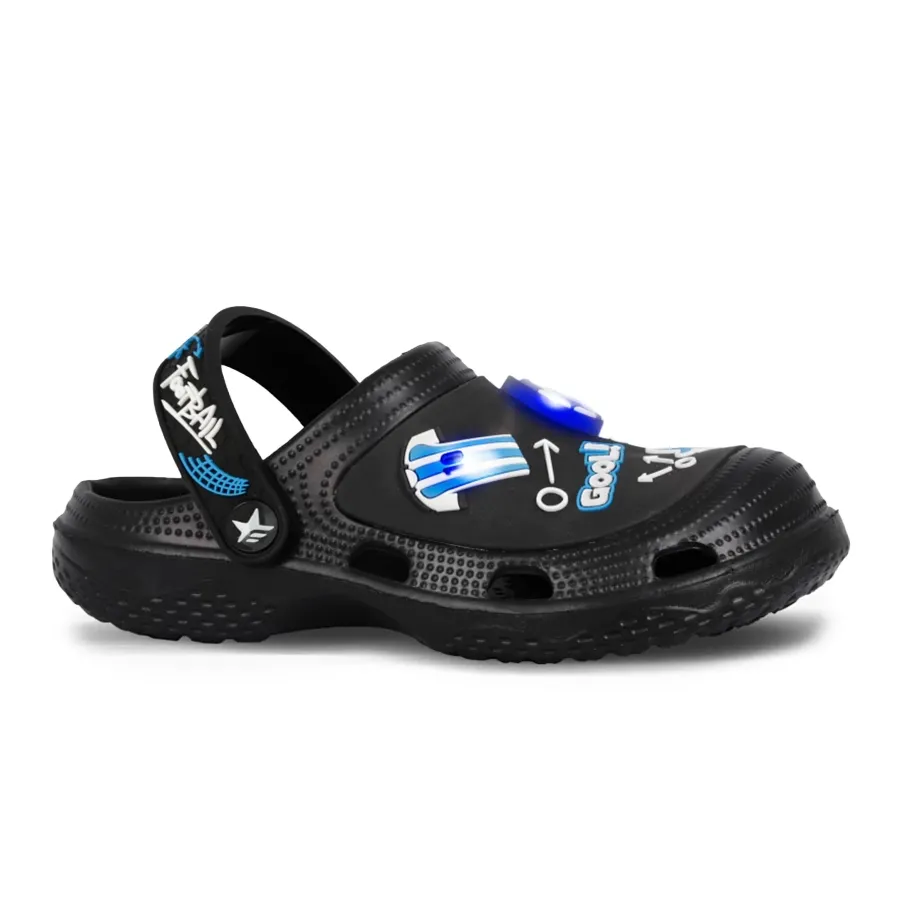 Imagen 0 de 4 de Sandalias Footy Clogs Argentina con luz-NEGRO/BLANCO/AZUL