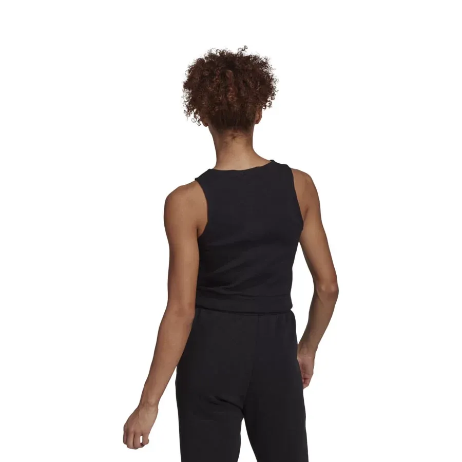 Imagen 0 de 6 de Musculosa adidas Sportswear Ajustada Acanalada-NEGRO/BLANCO
