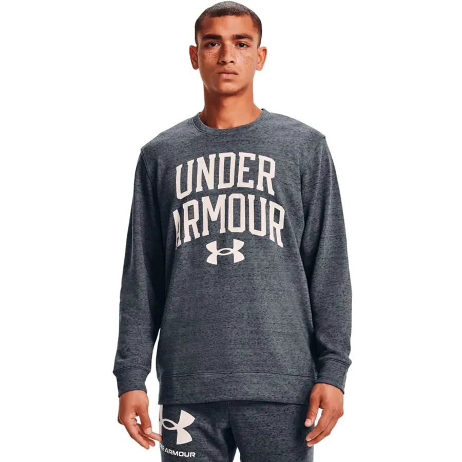 Imagen 2 de 4 de Buzo Under Armour Rival Terry Crew-GRIS