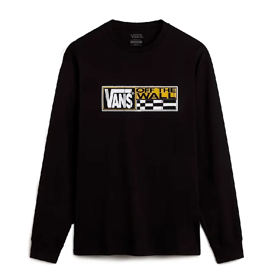 Imagen 1 de 4 de Remera Vans Hi Strech LS-NEGRO/BLANCO/AMARILLO