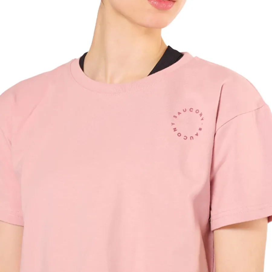Imagen 3 de 4 de Remera Saucony Boxy Tee Recovery Rose-ROSA