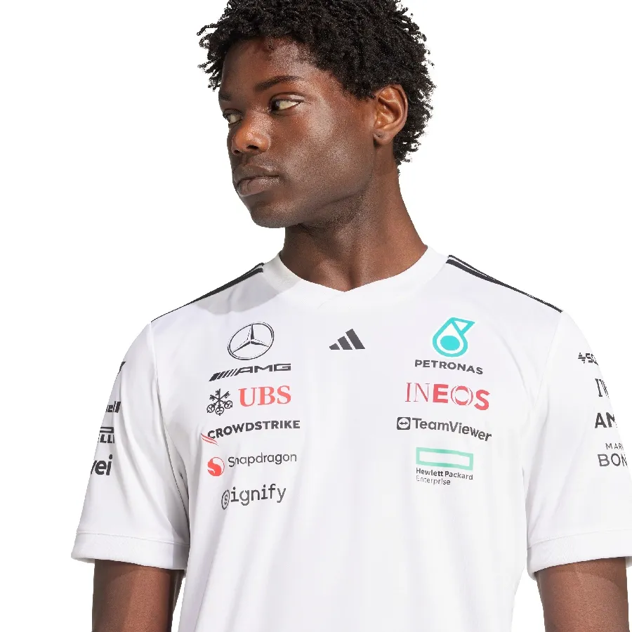 Imagen 3 de 5 de Camiseta adidas De Piloto Mercedes - AMG Petronas F1 Team-BLANCO