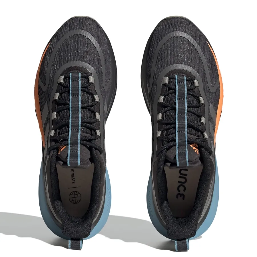 Imagen 3 de 5 de Zapatillas adidas Alphabounce+ Sustainable Bounce-NEGRO/GRIS/NARANJA/CELESTE