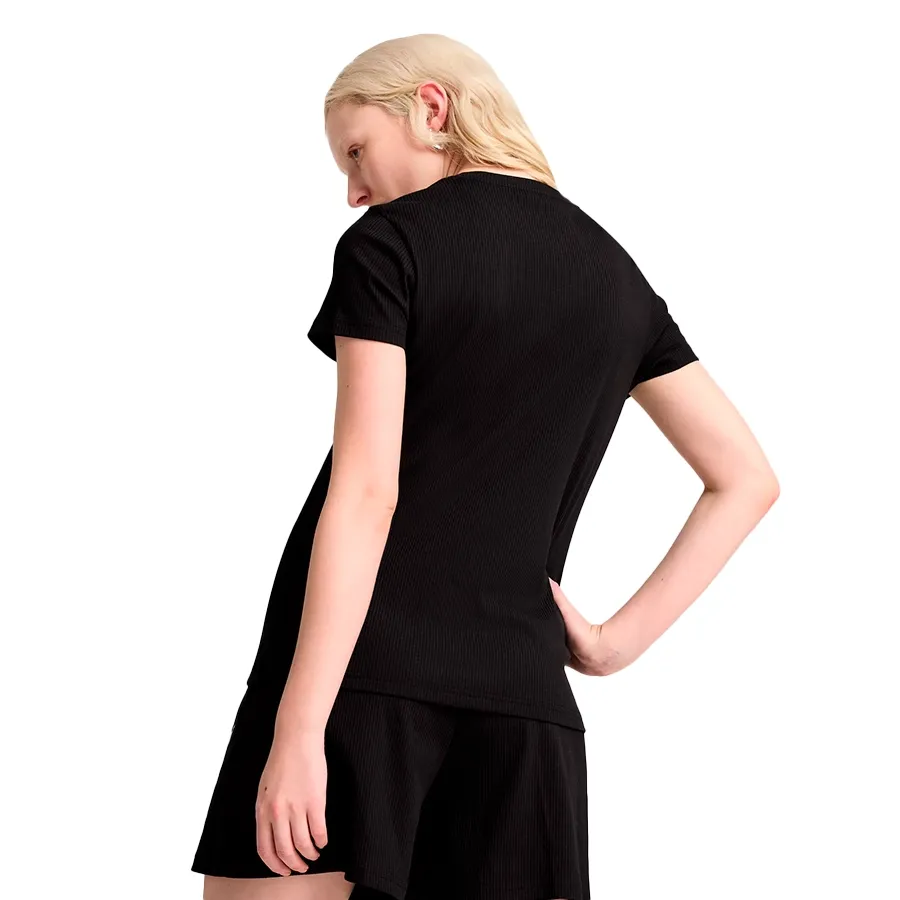Imagen 1 de 4 de Remera Puma Elevated Essentials Rib Tee-NEGRO