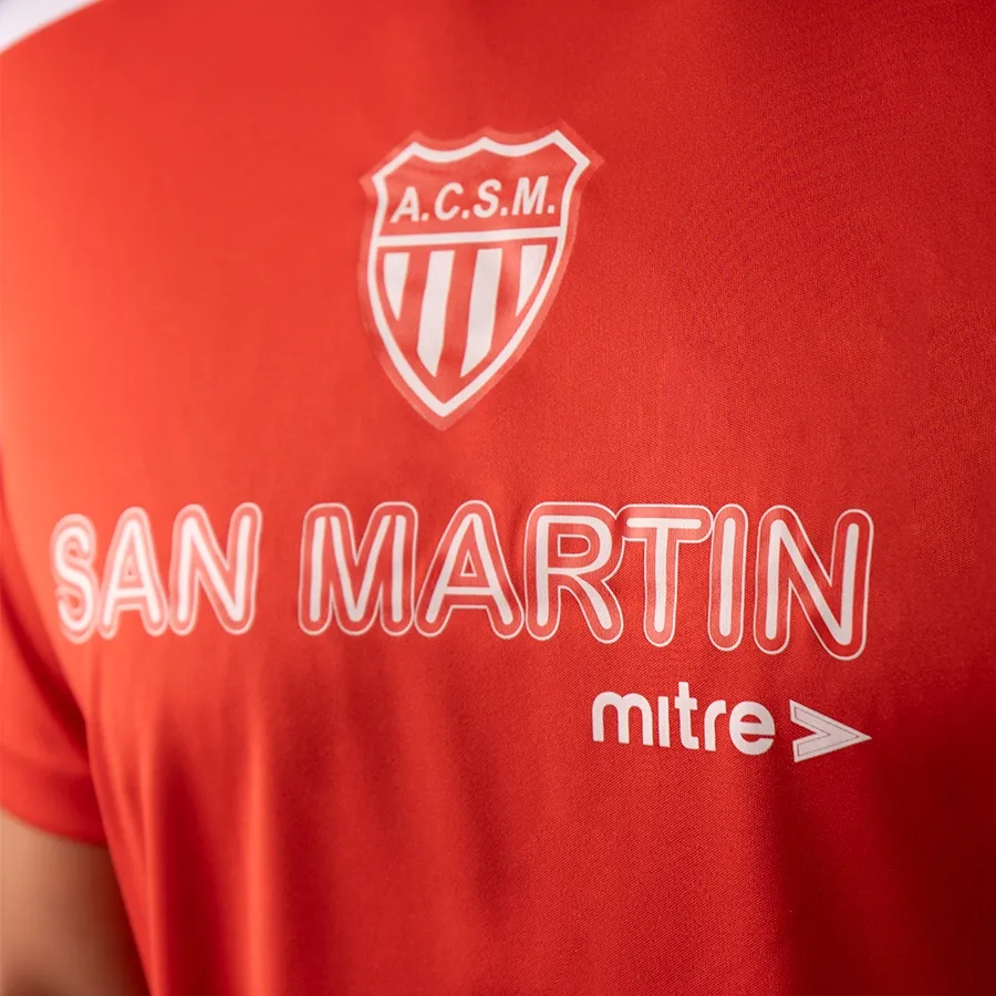 Imagen 4 de 5 de Remera Mitre Coventry San Martín-ROJO/BLANCO