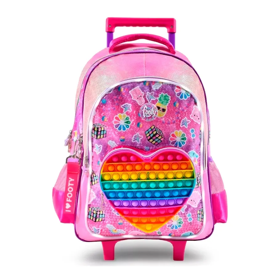 Imagen 0 de 2 de Mochila Footy Con Carro 18 Pop It Con Luz-FUCSIA/VIOLETA