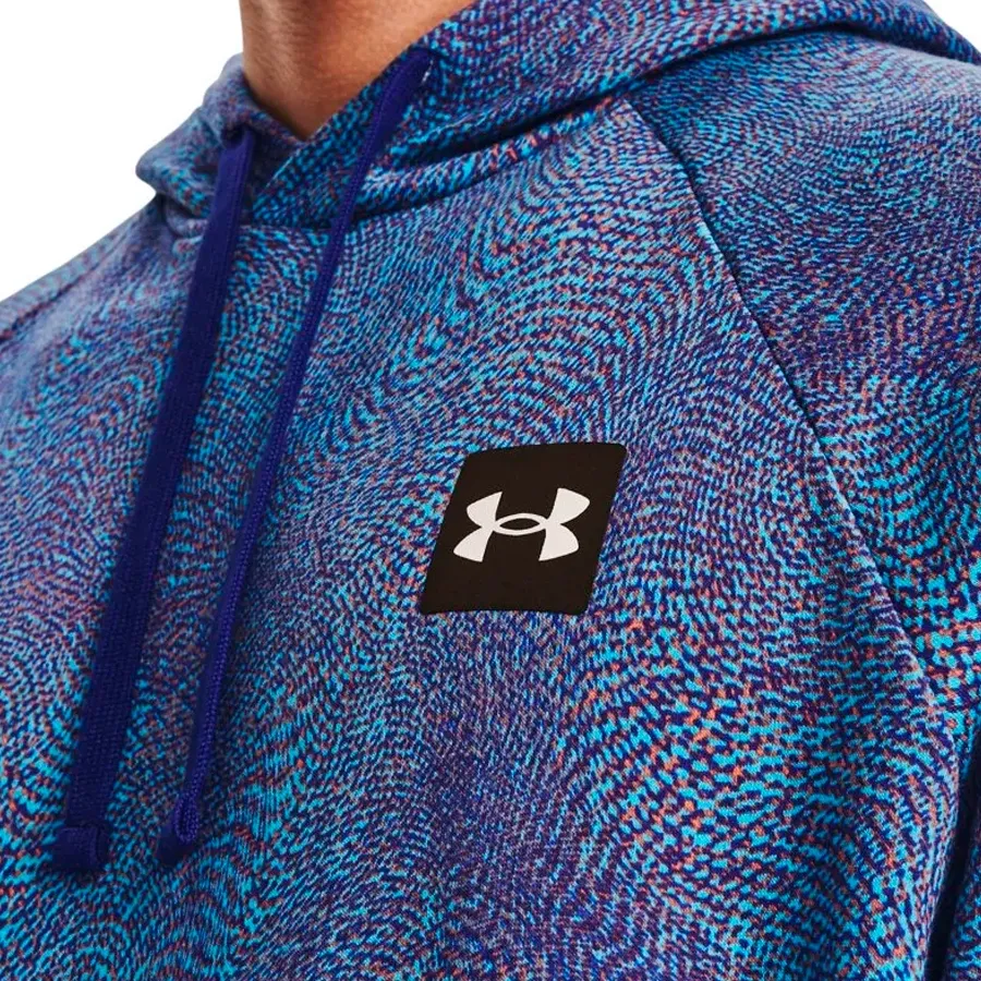 Imagen 3 de 4 de Buzo Under Armour Rival Fleece Printed-AZUL/CELESTE/NARANJA