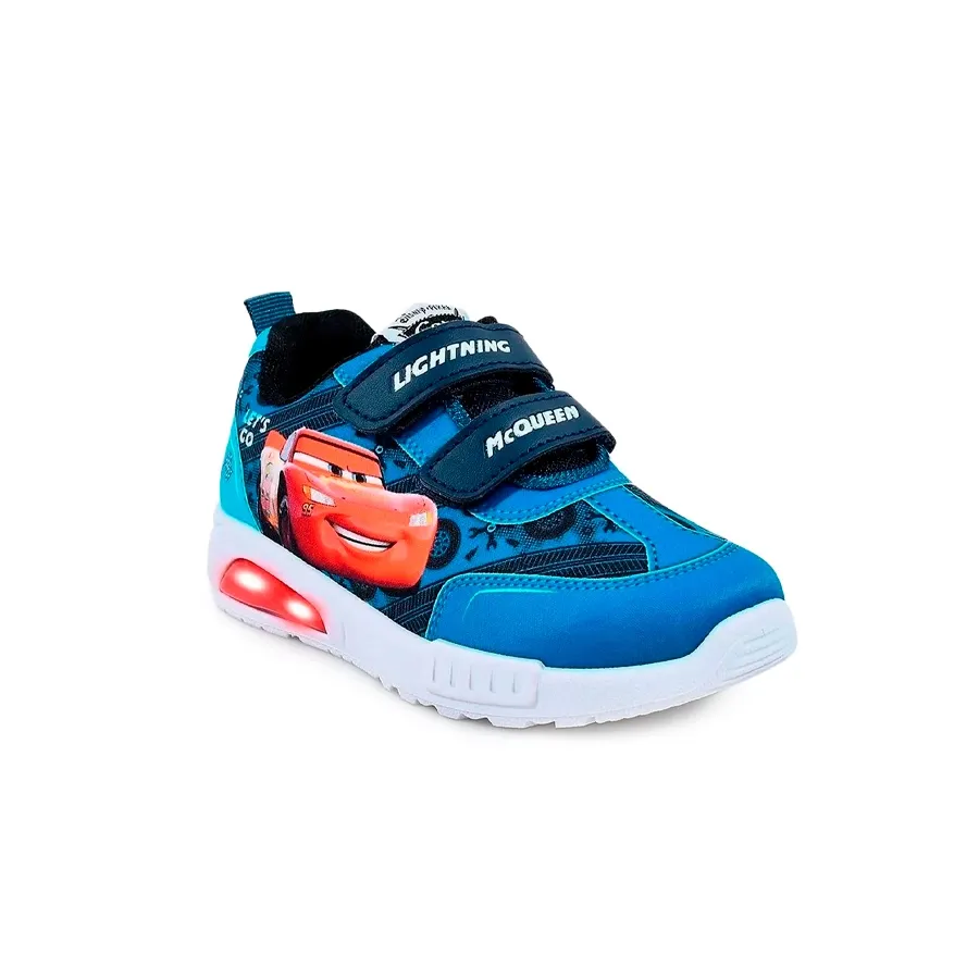 Imagen 1 de 5 de Zapatillas Footy Sublimado C/Luz Cars-AZUL/ROJO
