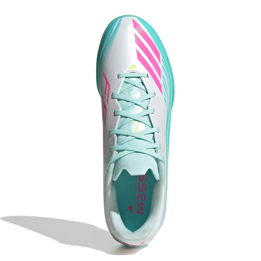 Imagen 3 de 7 de Botines adidas F50 Messi League Tf-BLANCO/TURQUESA/FUCSIA