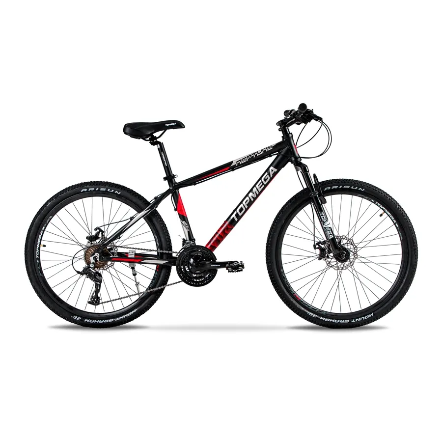 Imagen 0 de 7 de Bicicleta TopMega Neptune Aluminio R26 21V-NEGRO/ROJO