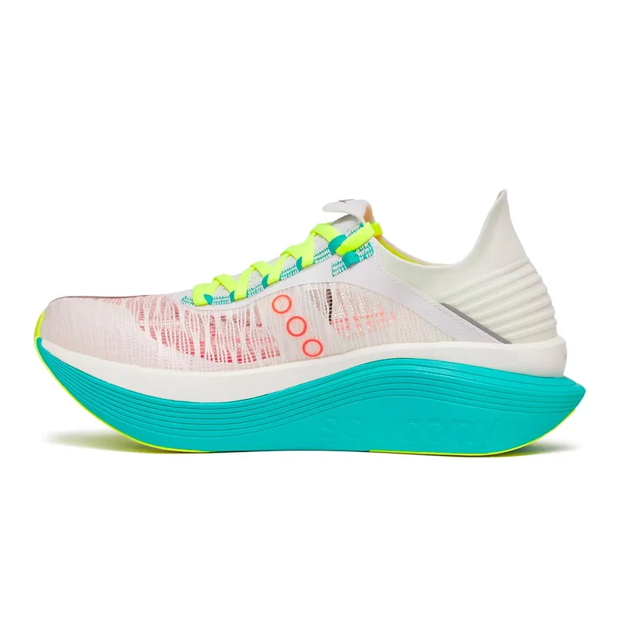 Imagen 2 de 6 de Zapatillas Saucony Endorphin Elite 2-BLANCO/AMARILLO FLUOR/CORAL FLUOR