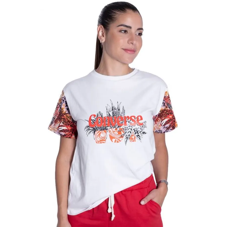 Imagen 0 de 3 de Remera Converse Plant Sleeve-BLANCO/NARANJA