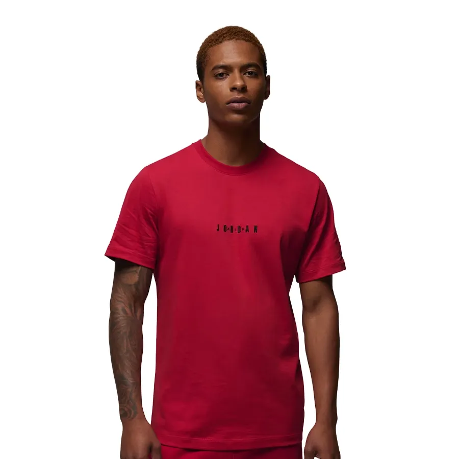 Imagen 0 de 4 de Remera Nike Jordan Air Crew-ROJO/NEGRO