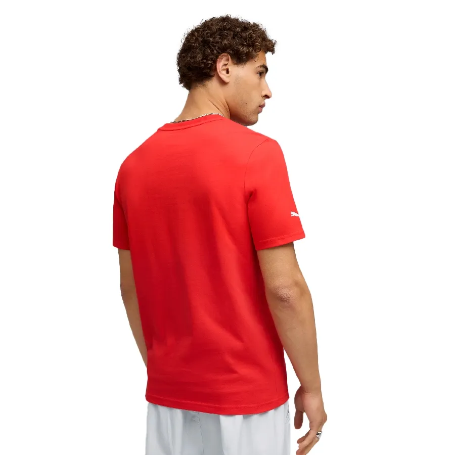 Imagen 2 de 4 de Remera Puma F1 Essentials Logo-ROJO/BLANCO