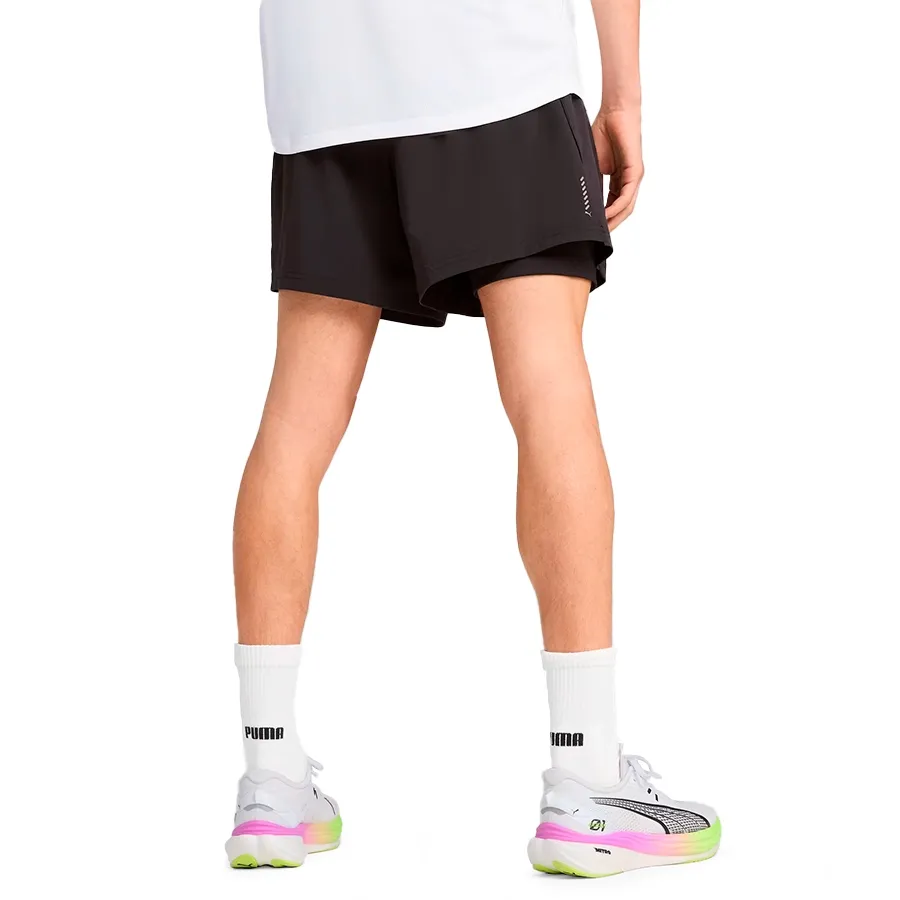 Imagen 2 de 5 de Shorts Puma Run Velocity 2 en 1-NEGRO