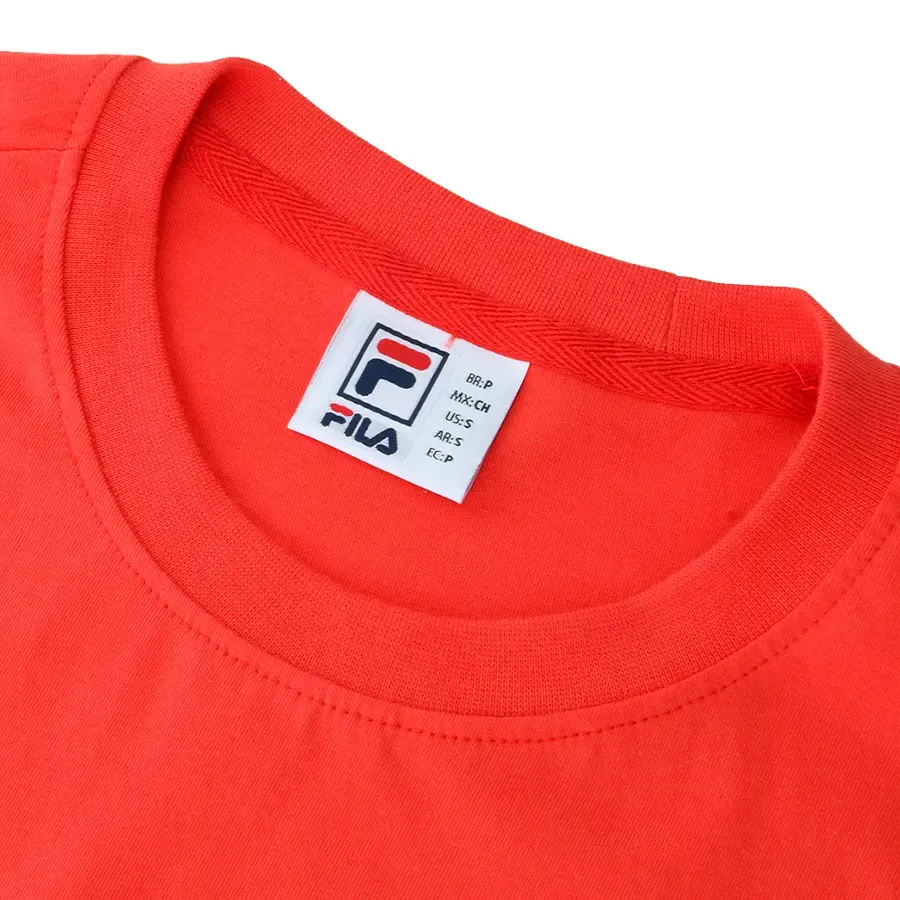 Imagen 3 de 5 de Remera Fila Letter Outline-ROJO/BLANCO