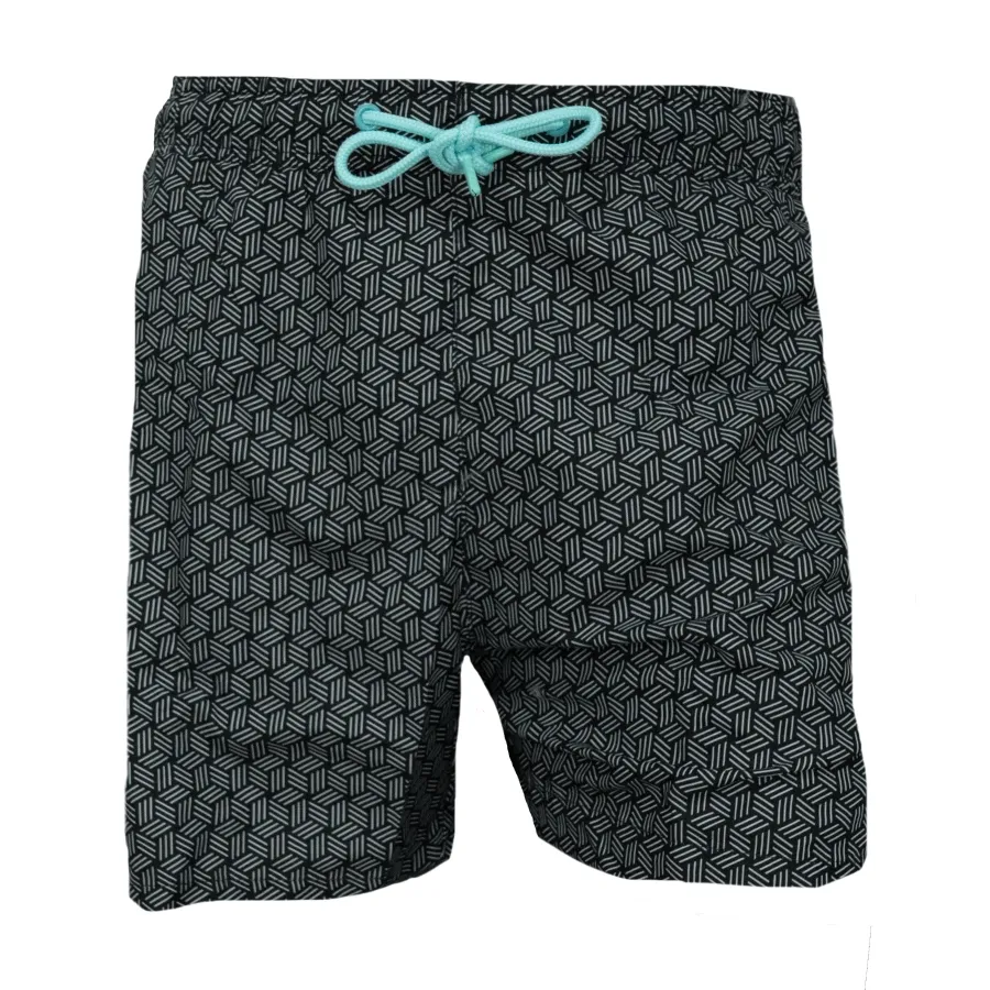 Imagen 1 de 4 de Malla Kamp Printed-NEGRO/BLANCO/TURQUESA