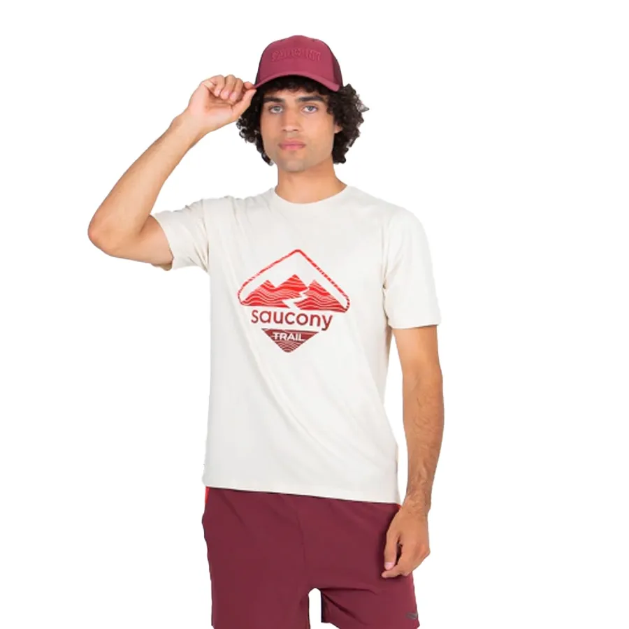 Imagen 0 de 4 de Remera Saucony Recovery Trail-CRUDO/ROJO