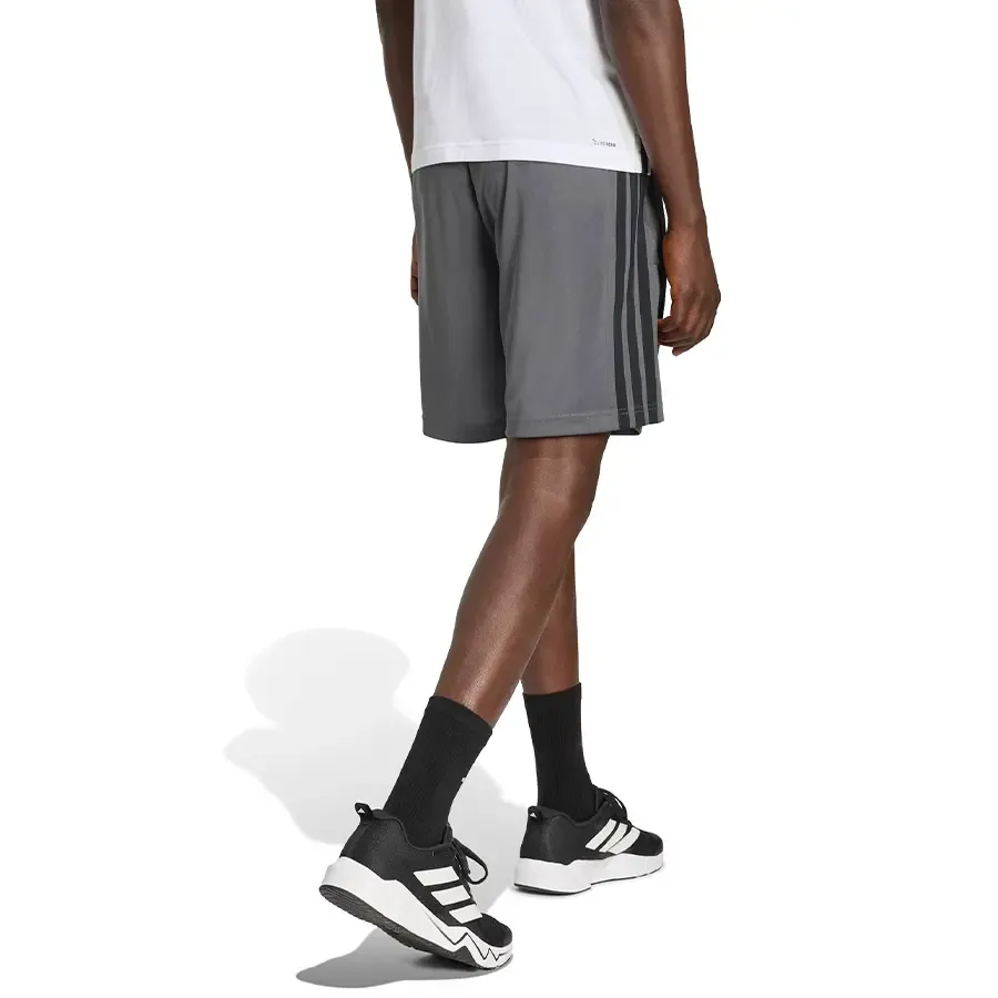 Imagen 1 de 5 de Short adidas Workout Essentials Base 3 Stripes-GRAFITO/NEGRO