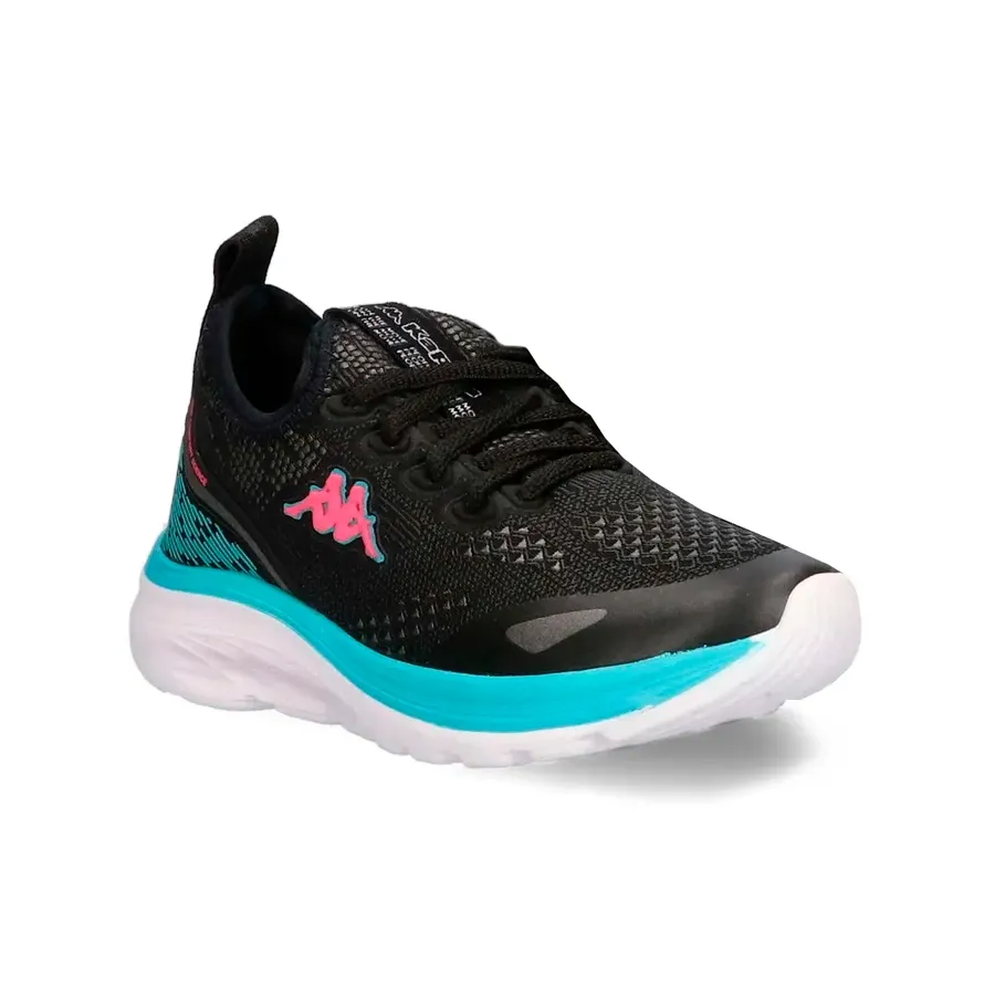 Imagen 1 de 5 de Zapatillas Kappa Ray Kids-NEGRO/VERDE/ROSA