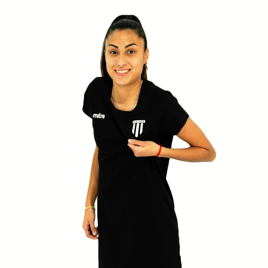 Imagen 2 de 7 de Vestido Mitre Lina Gimnasia y Esgrima-NEGRO/BLANCO