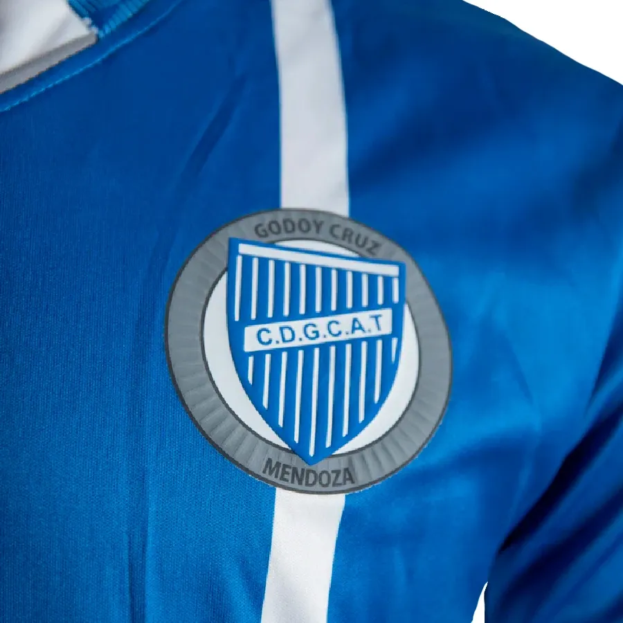 Imagen 4 de 5 de Camiseta Fiume Sport Oficial Competition Godoy Cruz T. 2025-AZUL/BLANCO