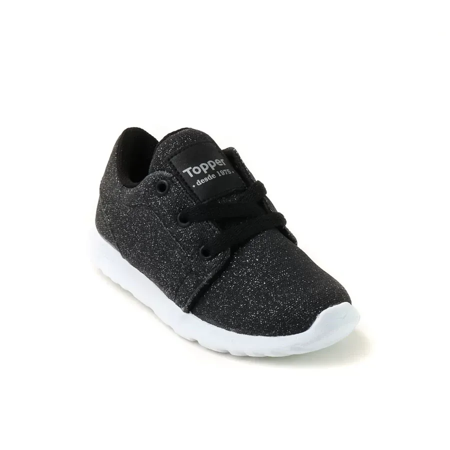 Imagen 0 de 4 de Zapatillas Topper Pola Glitter Bebe-NEGRO