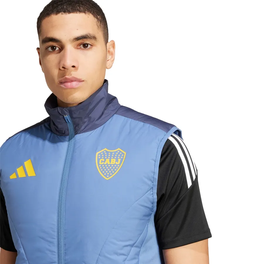 Imagen 4 de 5 de Chaleco adidas Boca Winvest-AZUL/MARINO/AMARILLO