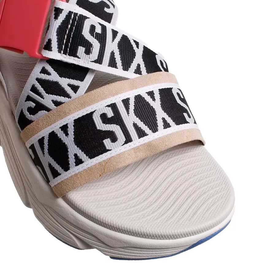 Imagen 4 de 5 de Sandalias Skechers Zapatillas   Max Cushioning-NATURAL/NEGRO/BLANCO