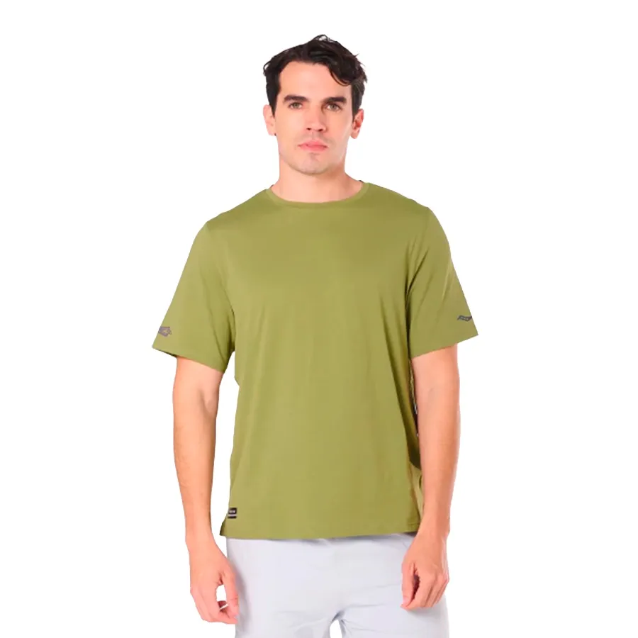Imagen 0 de 6 de Remera Saucony Manga Corta Peregrine Tr Graphic-VERDE OLIVA