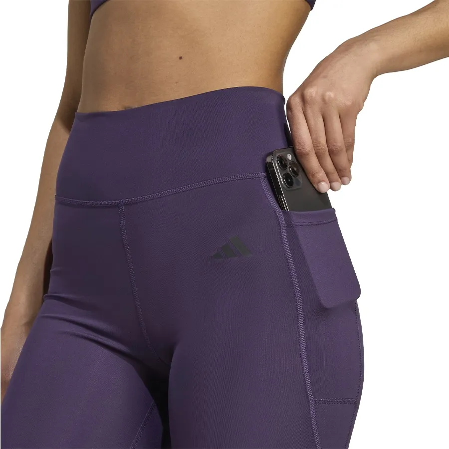 Imagen 3 de 5 de Calza adidas Optimé Essentials Stash Pocket-MORADO