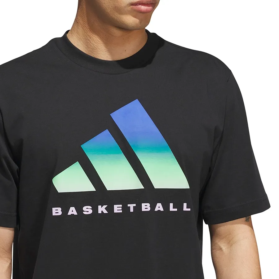 Imagen 3 de 4 de Remera adidas Graphic de básquet Tee-NEGRO
