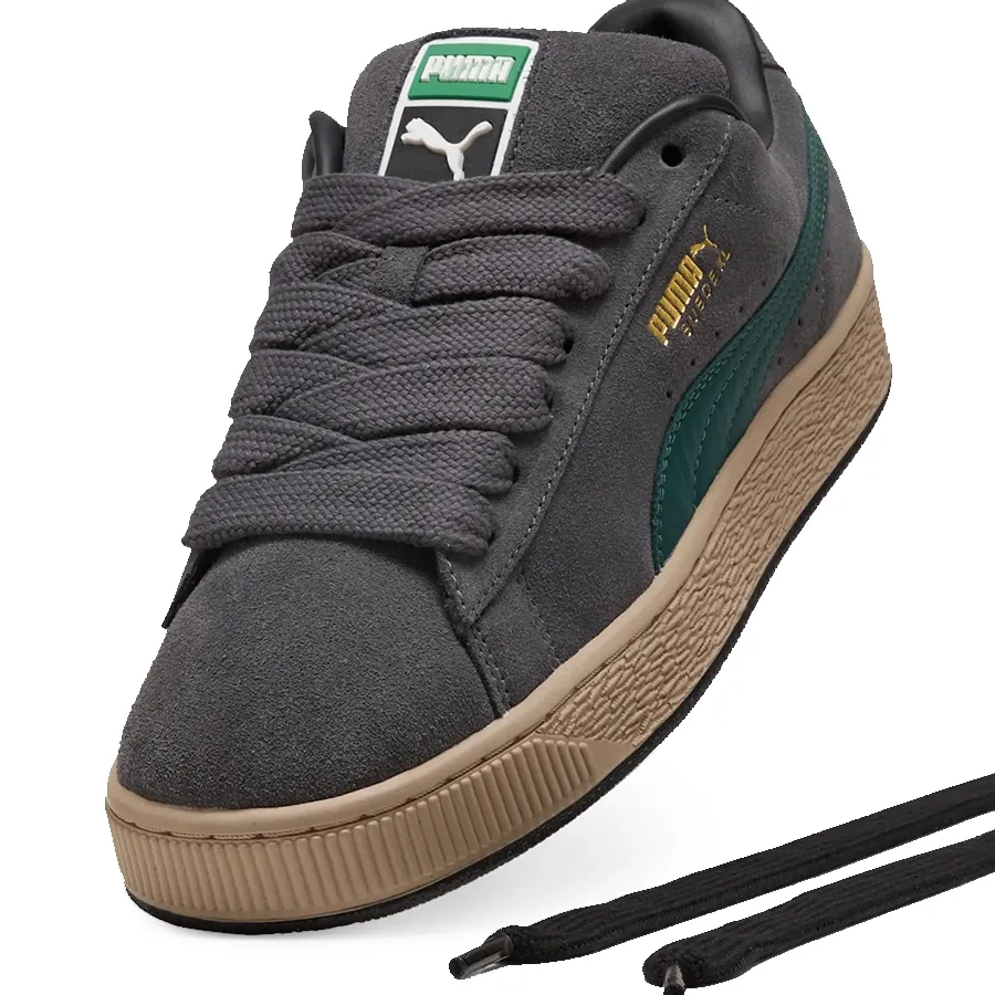 Imagen 4 de 6 de Zapatillas Puma Suede XL-GRAFITO/VERDE