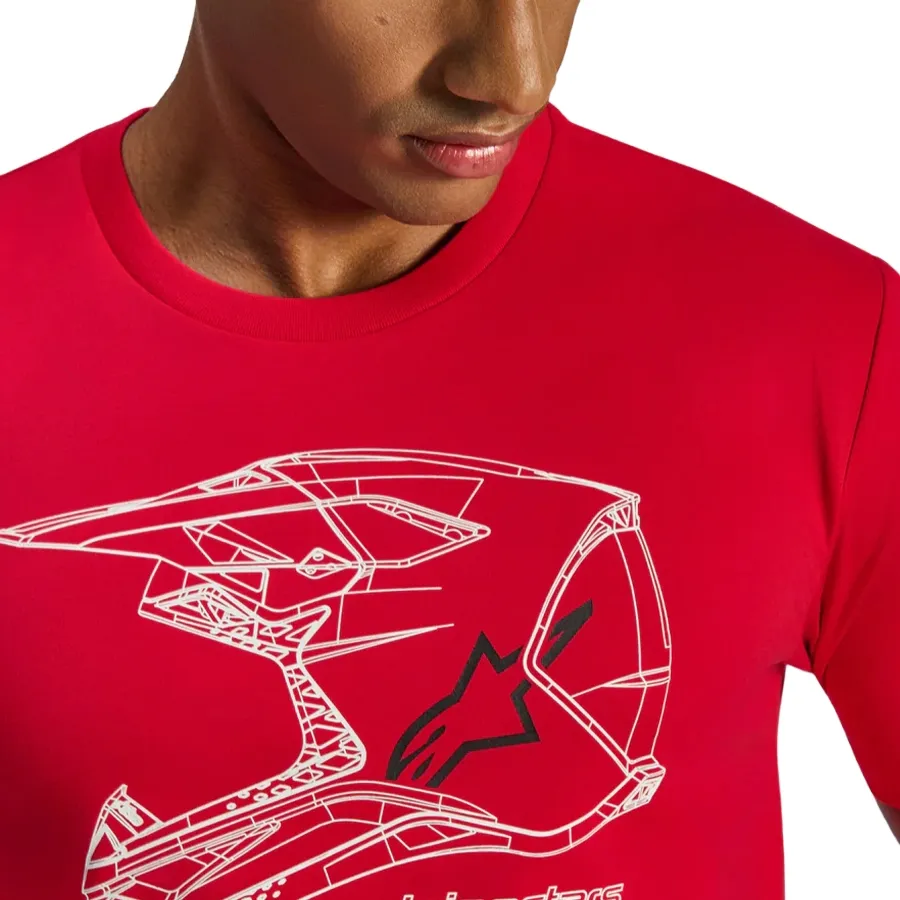 Imagen 3 de 4 de Remera Alpinestars Camiseta Mx Helmet Csf-ROJO