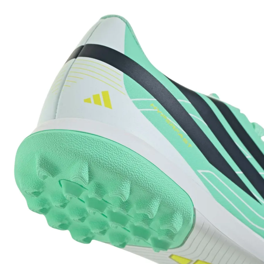 Imagen 6 de 7 de Botines Multitapón adidas F50 Hyperfast Club Tf-TURQUESA-NEGRO-AMARILLO-FLUOR