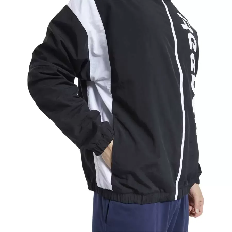 Imagen 4 de 5 de Campera Reebok Te Ll Woven-NEGRO/BLANCO