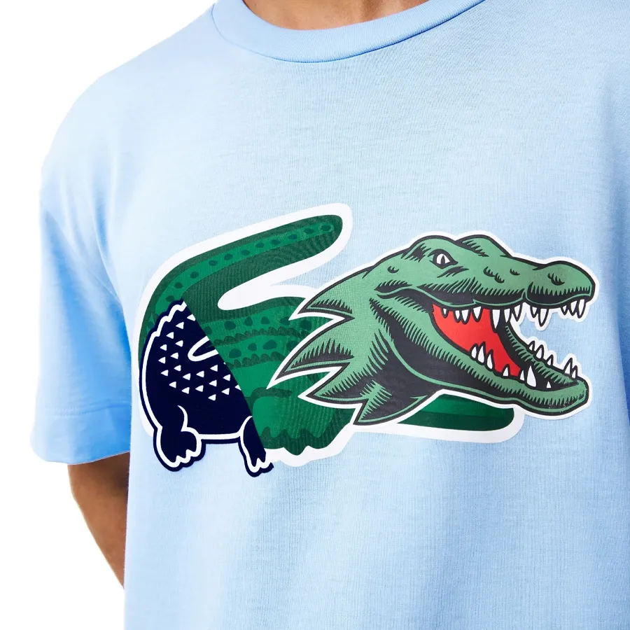 Imagen 3 de 5 de Remera Lacoste Holiday Oversized-CELESTE
