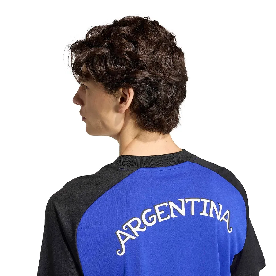 Imagen 6 de 7 de Camiseta adidas originals Prepartido Seleccion Argentina AFA 26-AZUL FRANCIA/NEGRO