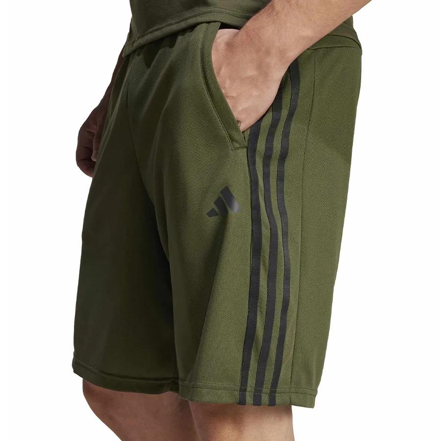 Imagen 2 de 4 de Short adidas Train Essentials Piqué 3 Stripes-OLIVA