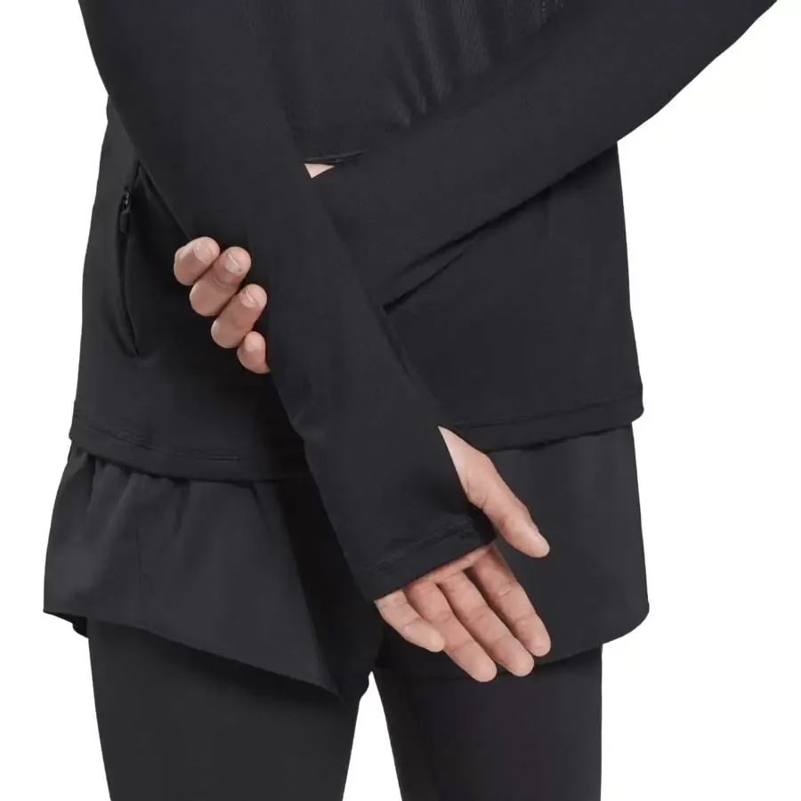 Imagen 2 de 4 de Buzo Reebok Re Quarter Zip-NEGRO