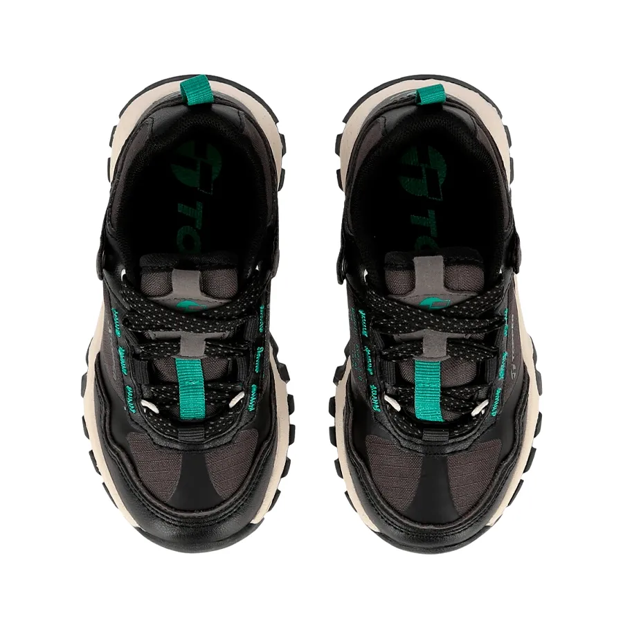 Imagen 3 de 6 de Zapatillas Topper Ever 2.0 Kids-NEGRO/GRIS/VERDE