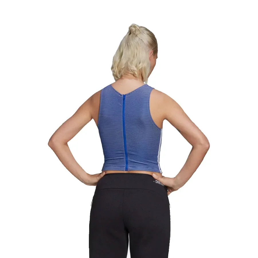 Imagen 2 de 6 de Remera adidas ZippableRibbed-AZUL