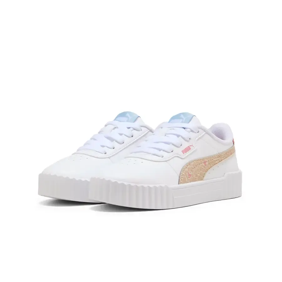 Imagen 1 de 7 de Zapatillas Puma Carina 3.0 Winter Safari Infantil-BLANCO/BEIGE/ROSA