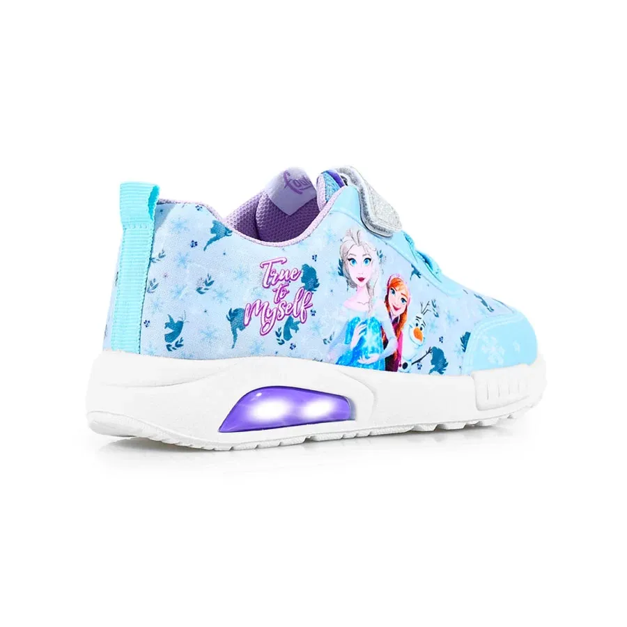 Imagen 2 de 4 de Zapatillas Footy Frozen C/luz-CELESTE/LILA