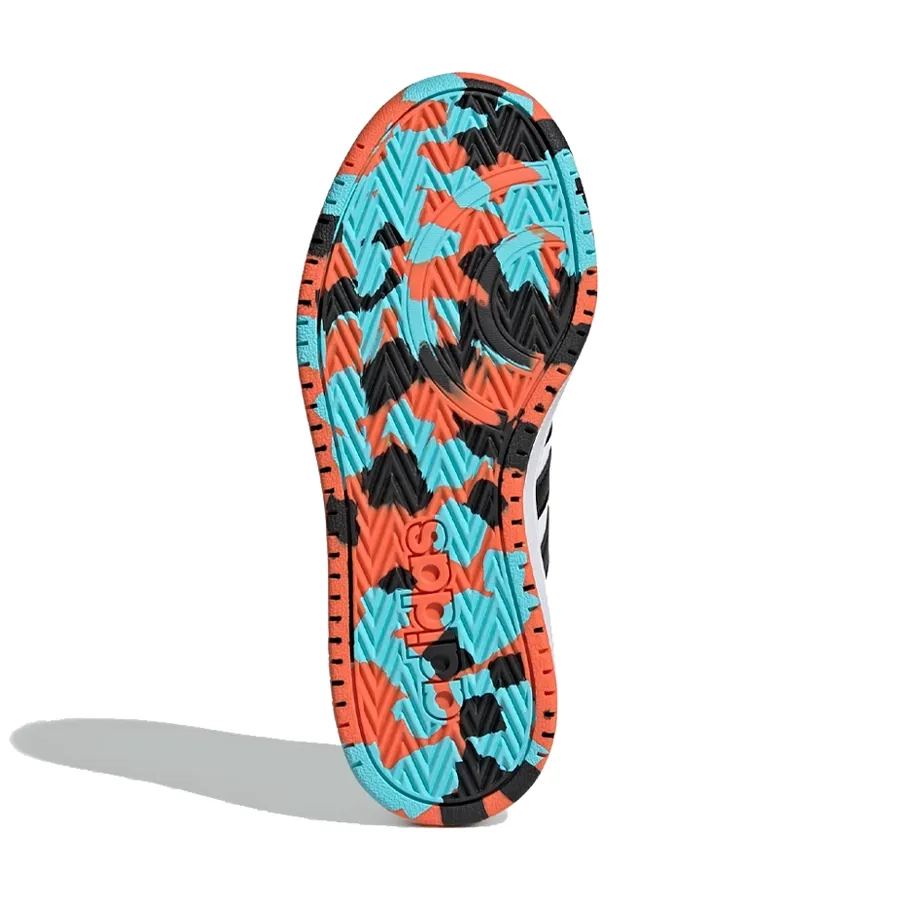 Imagen 2 de 5 de Zapatillas adidas HOOPS 2.0-BLANCO/NEGRO/NARANJA
