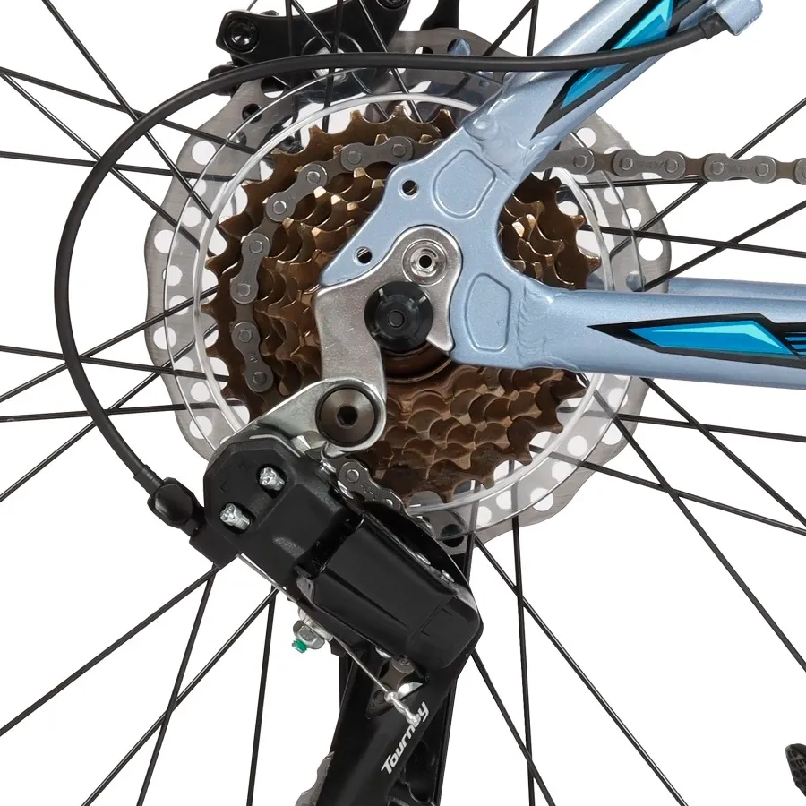 Imagen 6 de 9 de TopMega Mountain Bike Neptune R26 21vel-GRIS/AZUL/ROJO