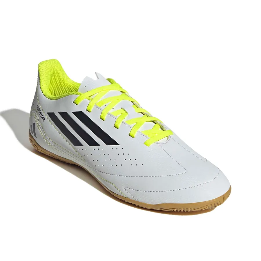 Imagen 1 de 7 de Botines adidas Deportivo III In-BLANCO/NEGRO/AMARILLO FLUOR