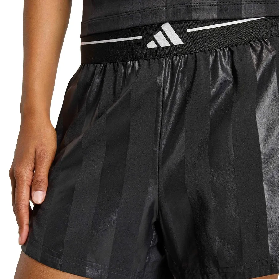 Imagen 3 de 5 de Short adidas Hyperglam 3 Stripes-NEGRO
