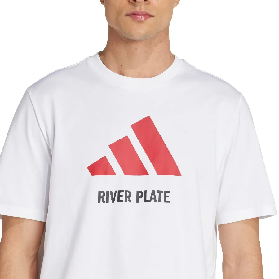 Imagen 3 de 5 de Remera adidas de temporada de River Plate-BLANCO/ROJO