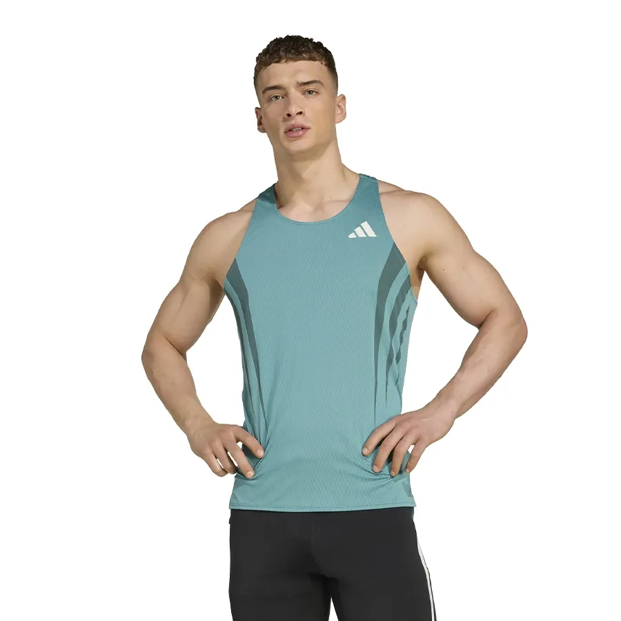 Imagen 1 de 5 de Musculosa adidas Adizero Archive-VERDE AGUA